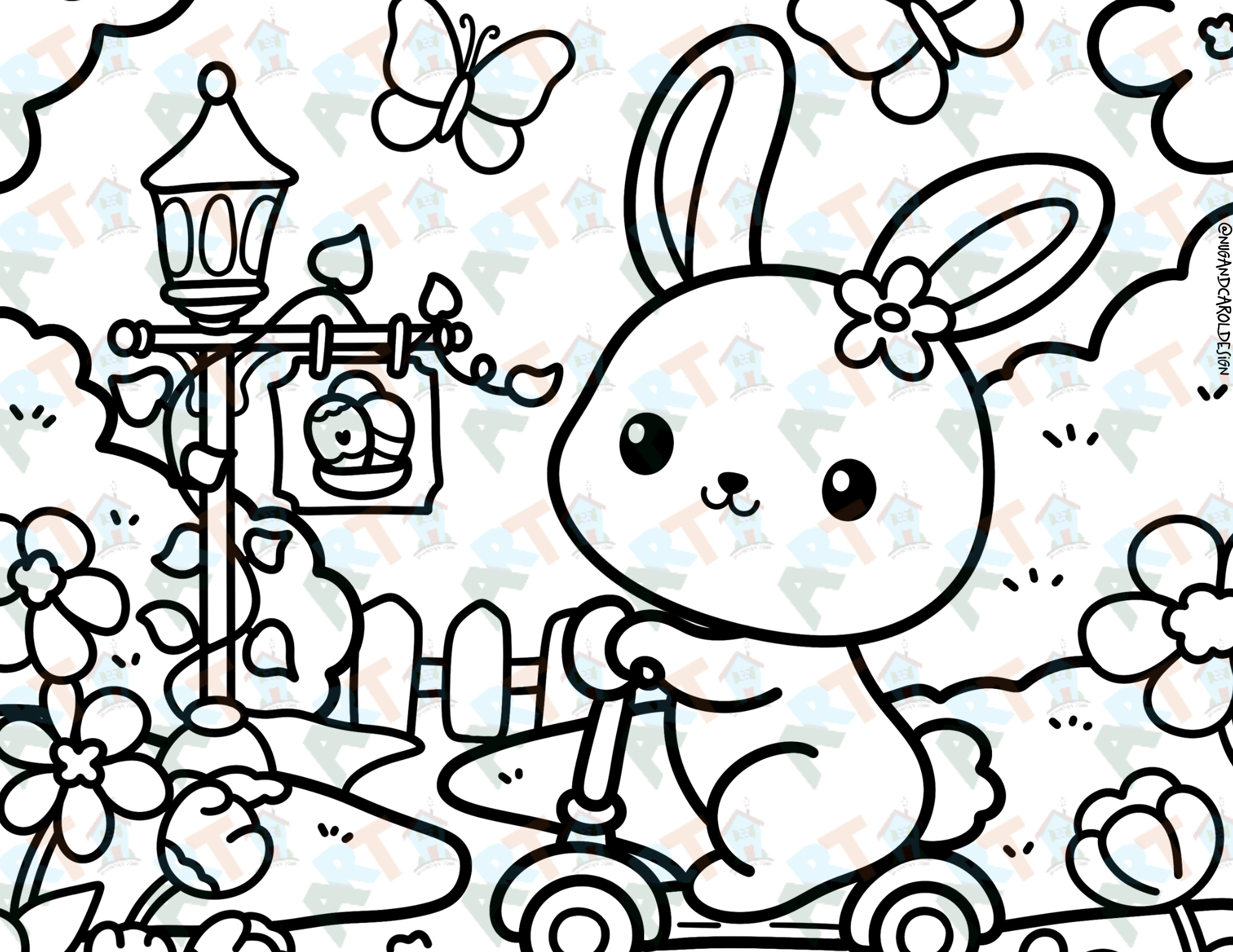 Coloring Pages| Spring Scenes Coloring Page