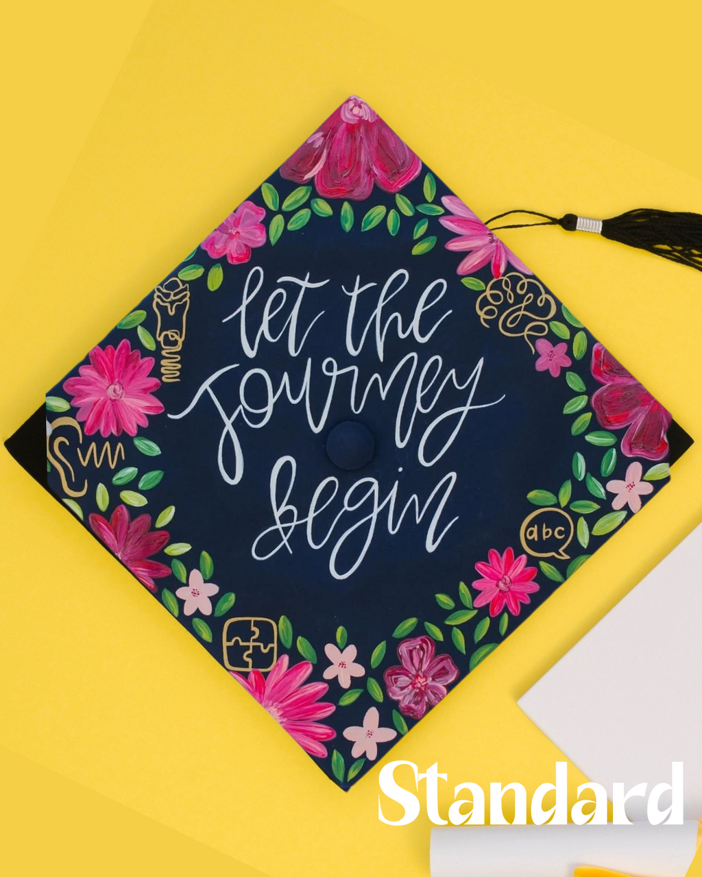 Hand Painted Grad Cap