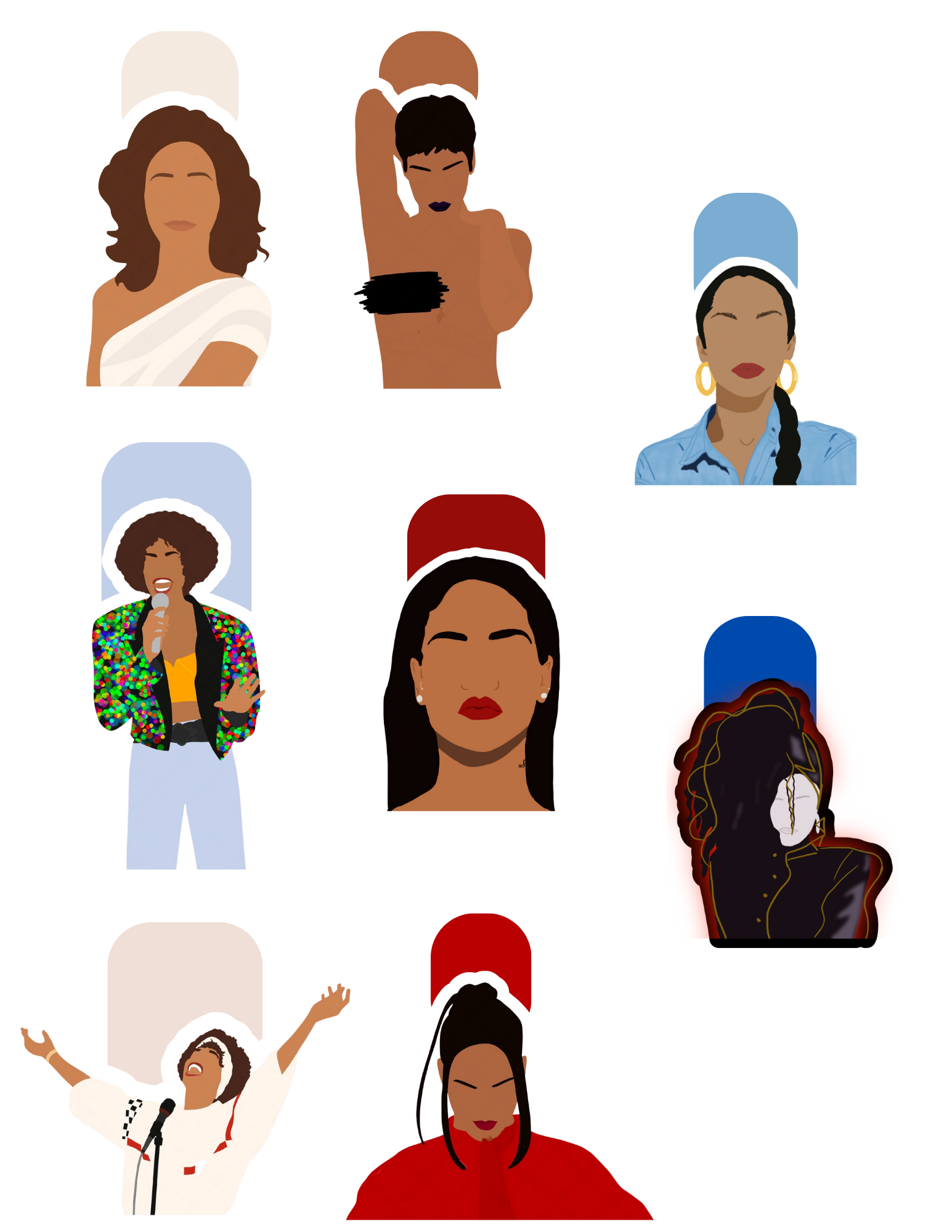 Magnetic Bookmark |Black Female Musicians – Nug&Carol Design