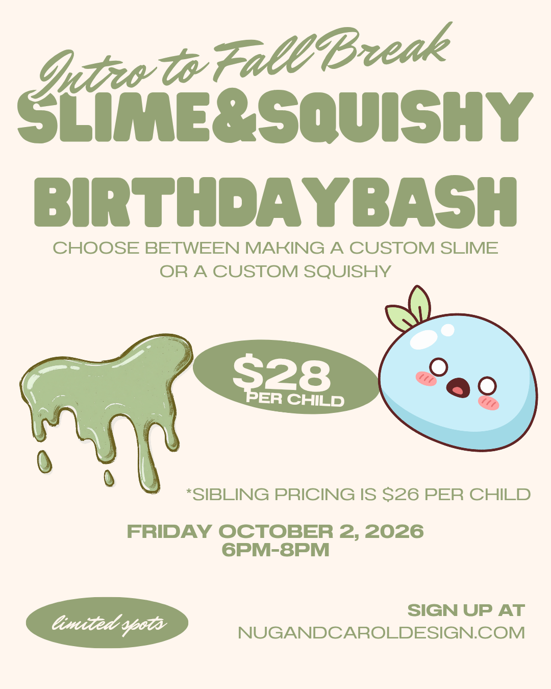 Fall Break Slime & Squishy Birthday Bash
