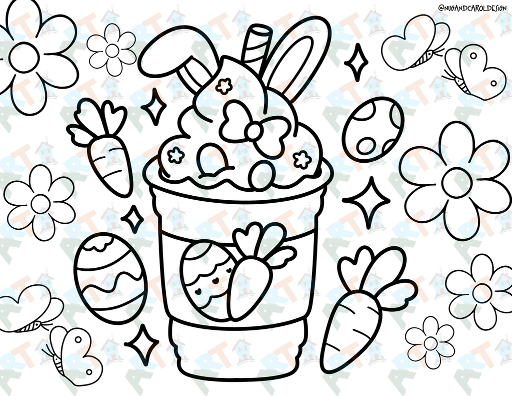 Coloring Pages| Spring Vibes Coloring Page
